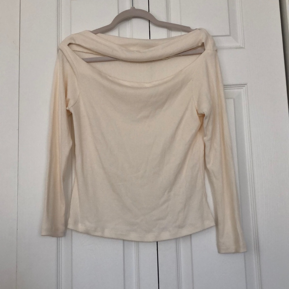 LNA off the shoulder open neck sweater medium